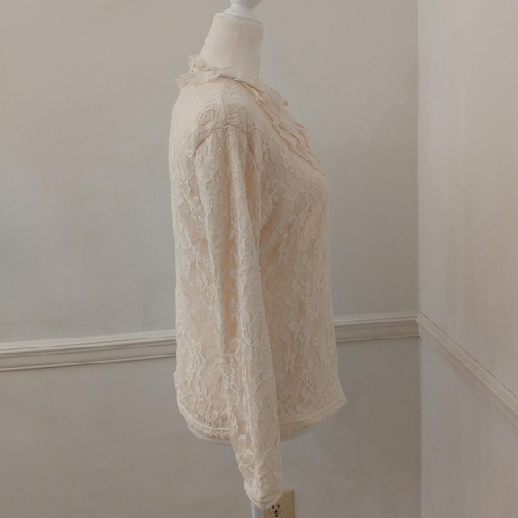 Clobee Off White Long Sleeve Lace Top - XXL NWT - Picture 3 of 7